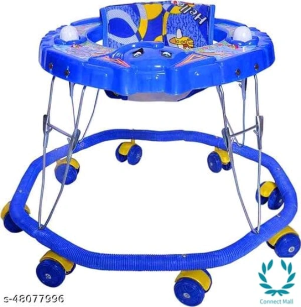 S.S Steelo Art Activity Walker With Parent Rod (Blue) - Standard, Blue, Cotton, Baby Mattresses, Multipack:1